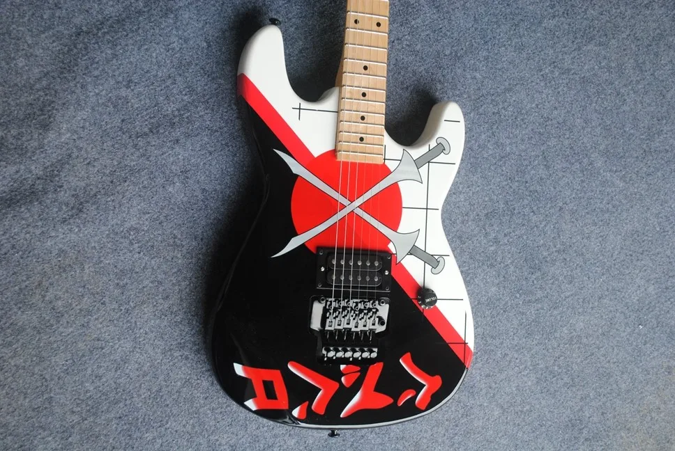 Top quality FDST-1087 Charvel San Dimas 25th Anniversary Sword Pattern body Floyd Rose Tremolo electric guitar, Free shipping
Top quality FDST-1087 Charvel San Dimas 25th Anniversary Sword Pattern body Floyd Rose Tremolo electric guitar, Free shipping