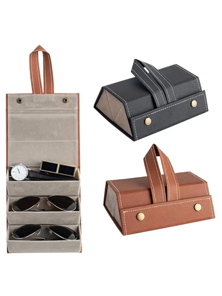 3 Slots Foldable PU Leather Sunglasses Eyeglasses Travel Organizer Case Display
3 Slots Foldable PU Leather Sunglasses Eyeglasses Travel Organizer Case Display