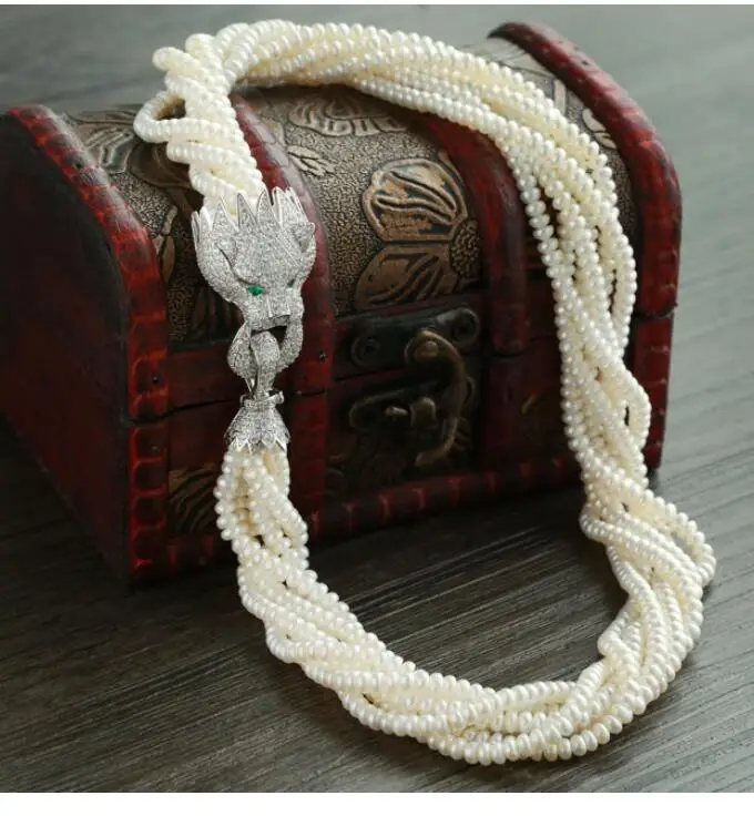 diy real Natural Fine jewelry cubic zircon leopard head Baroque 3-4mm freshwater pearls multilayer choker necklaces
diy real Natural Fine jewelry cubic zircon leopard head Baroque 3-4mm freshwater pearls multilayer choker necklaces