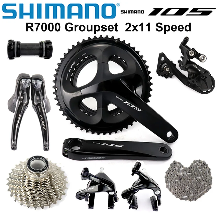 Переключатели скоростей SHIMANO 105 R7000 комплект 2x11 для дорожного велосипеда 50-34T 52-36T