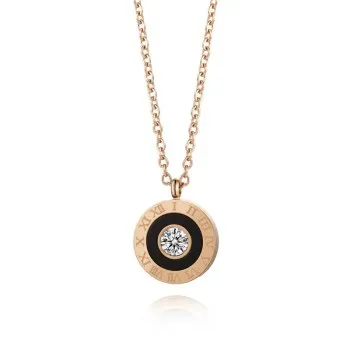 New Personalized Fashion Diamond Necklace Round Card Roman Digital Zircon Single Diamond Female Clavicle Chain N601
New Personalized Fashion Diamond Necklace Round Card Roman Digital Zircon Single Diamond Female Clavicle Chain N601