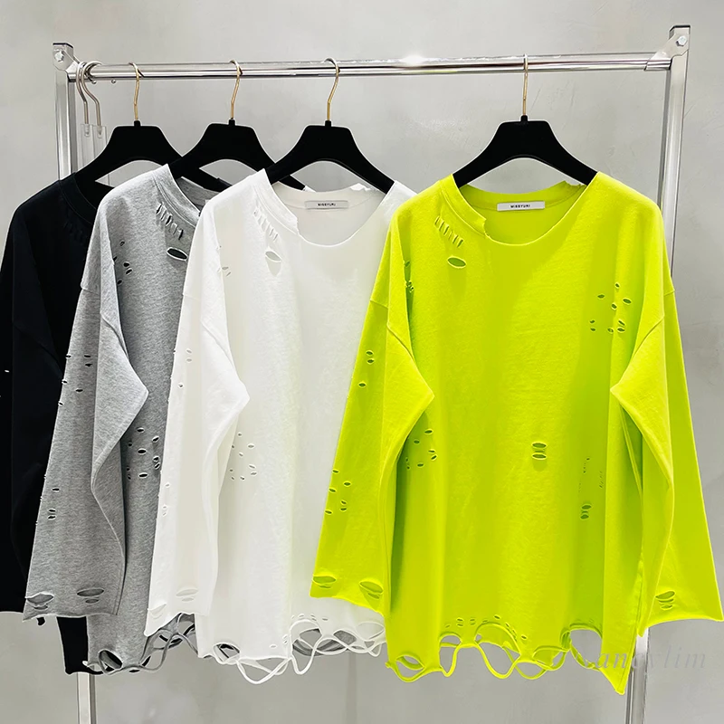 Green Holes Hoodies Women 2021 Spring New Clothes Loose Solid Color All-Match Casual Pullover Sweatshirt Nancylim
Green Holes Hoodies Women 2021 Spring New Clothes Loose Solid Color All-Match Casual Pullover Sweatshirt Nancylim