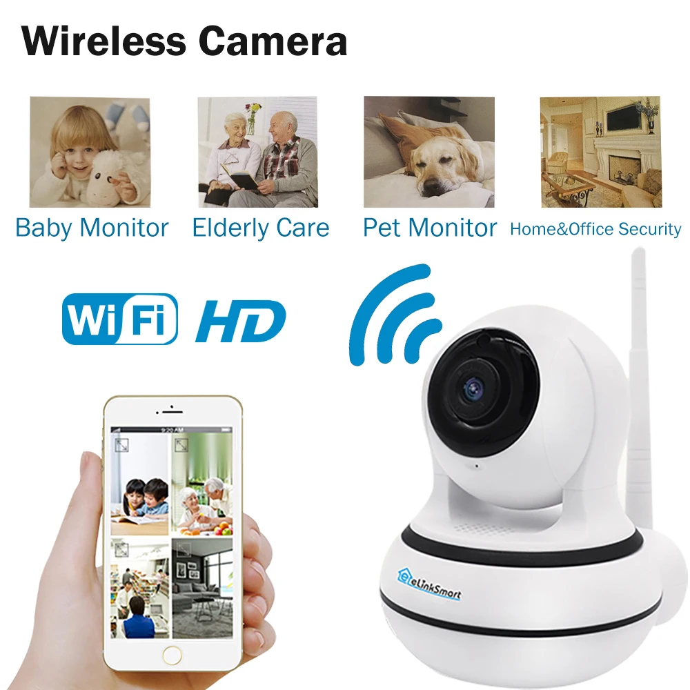 Беспроводная IP-камера видеонаблюдения 1080P 720P | Безопасность и защита