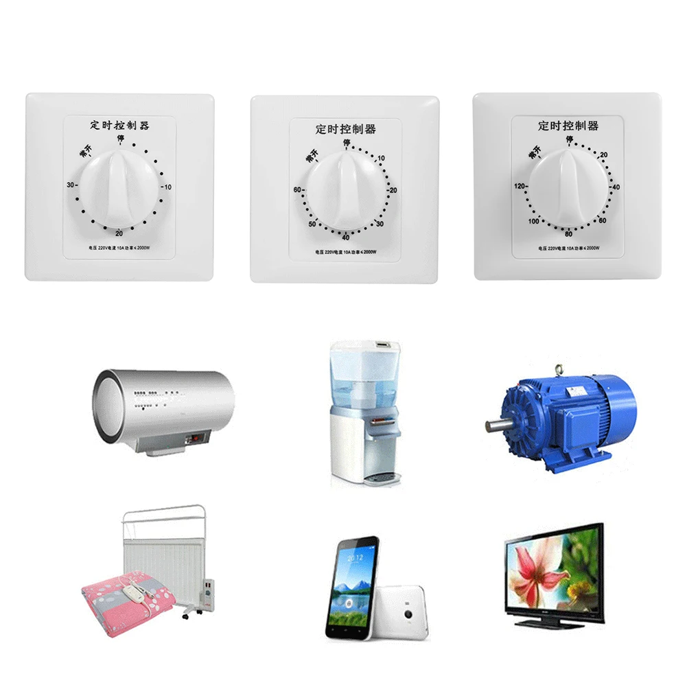 AC 220V Timer Switch High Power Pump Timer Mechanical Time Switch Countdown Control 86 Panel 60 Min Measurement Instruments
AC 220V Timer Switch High Power Pump Timer Mechanical Time Switch Countdown Control 86 Panel 60 Min Measurement Instruments