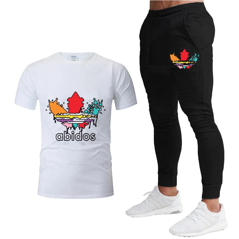 2021New t-shirt 2 pieces sets tracksuit men's printing short sleeves + pullover pants sportwear casual suit sports clothing 
2021New t-shirt 2 pieces sets tracksuit men's printing short sleeves + pullover pants sportwear casual suit sports clothing