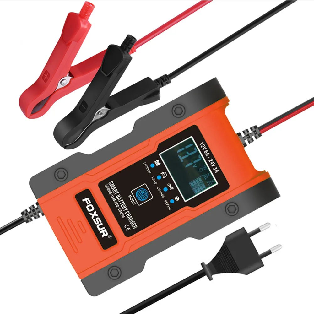 High Quality 12V 24V 6A Car Battery Charger Pulse Repair 7-stage Charger for Lithium Iron Lead Acid Lithium Battery Charger
High Quality 12V 24V 6A Car Battery Charger Pulse Repair 7-stage Charger for Lithium Iron Lead Acid Lithium Battery Charger