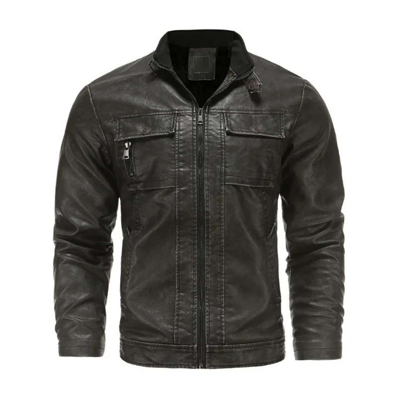 Новая кожаная мотоциклетная куртка в стиле ретро, мужская верхняя одежда из искусственной кожи на флисе, Повседневная Байкерская кожаная к... 
Новая кожаная мотоциклетная куртка в стиле ретро, мужская верхняя одежда из искусственной кожи на флисе, Повседневная Байкерская кожаная к...