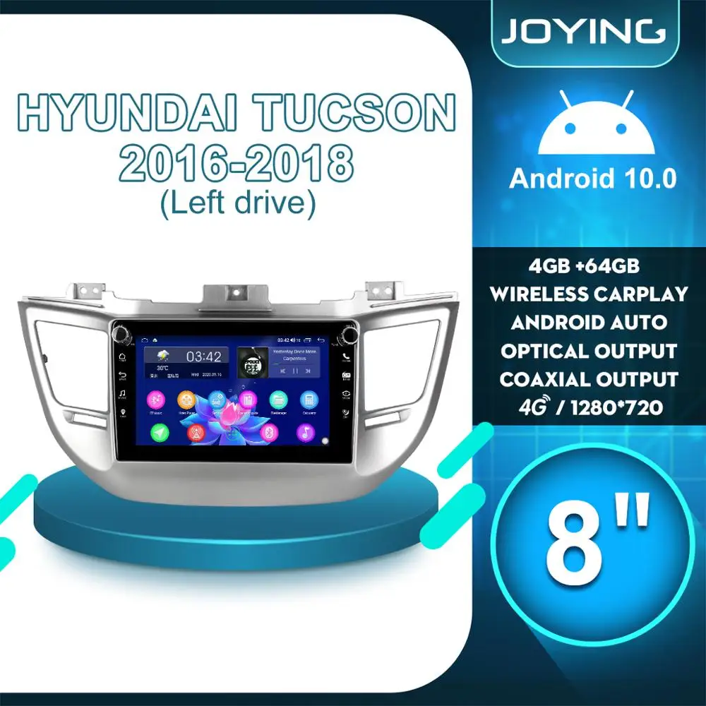 JOYING 8" Car Radio Stereo 1 Din Android 10 Head Unit Multimedia dvd Player For Hyundai Tucson 2016 2018 Carplay 4G Left Drive
JOYING 8" Car Radio Stereo 1 Din Android 10 Head Unit Multimedia dvd Player For Hyundai Tucson 2016 2018 Carplay 4G Left Drive