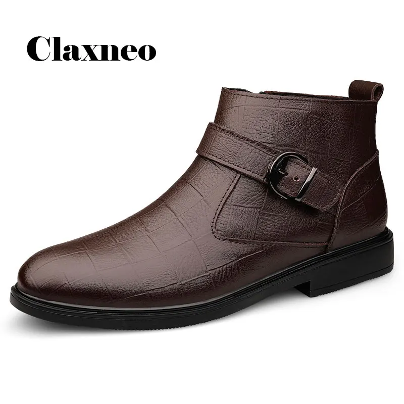 Man Ankle Boots Genuine Leather Autumn Black Brown Men's Leather Shoes Zipper Winter Boot Plush Fur Warm Design Big Size
Man Ankle Boots Genuine Leather Autumn Black Brown Men's Leather Shoes Zipper Winter Boot Plush Fur Warm Design Big Size