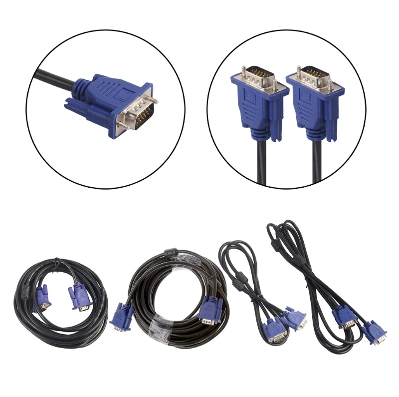 1.35m 3m 5m 10m 1080P VGA HD 15 Pin Male To Male Extension Cable Cord For PC Laptop Projector HDTV Monitor Drop Shipping
1.35m 3m 5m 10m 1080P VGA HD 15 Pin Male To Male Extension Cable Cord For PC Laptop Projector HDTV Monitor Drop Shipping