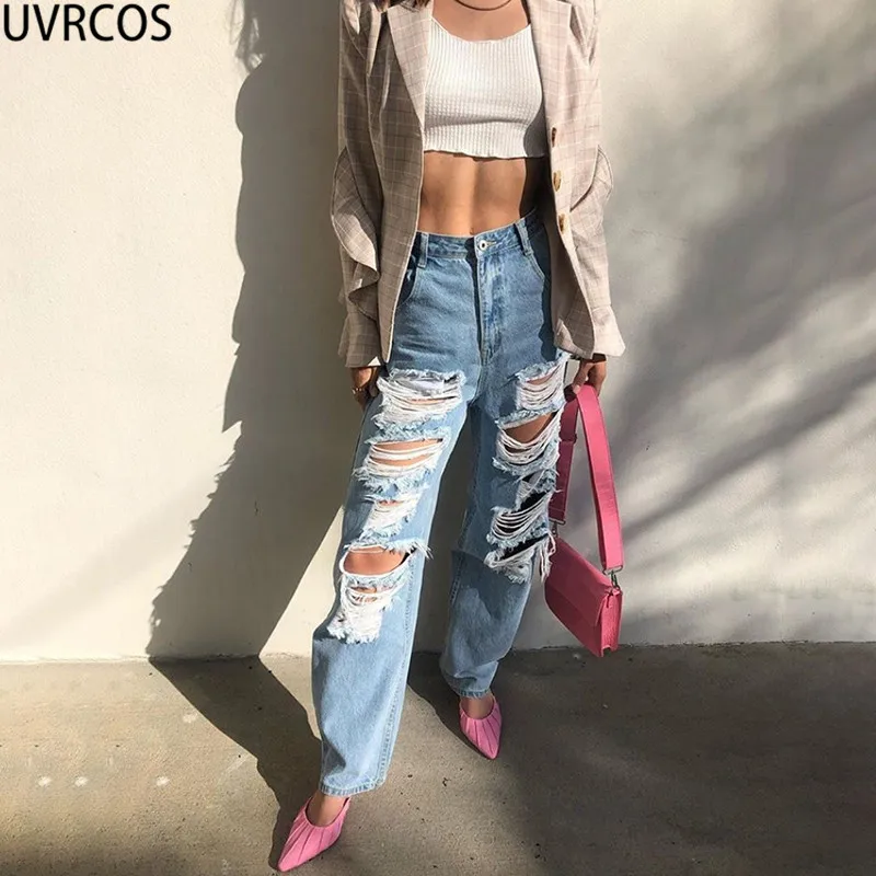 UVRCOS 2021 Spring Fashion Hollow Out High Waisted Denim Casual y2k Jeans Loose Hip Hop Pants Button Streetwear Jeans For Girls
UVRCOS 2021 Spring Fashion Hollow Out High Waisted Denim Casual y2k Jeans Loose Hip Hop Pants Button Streetwear Jeans For Girls