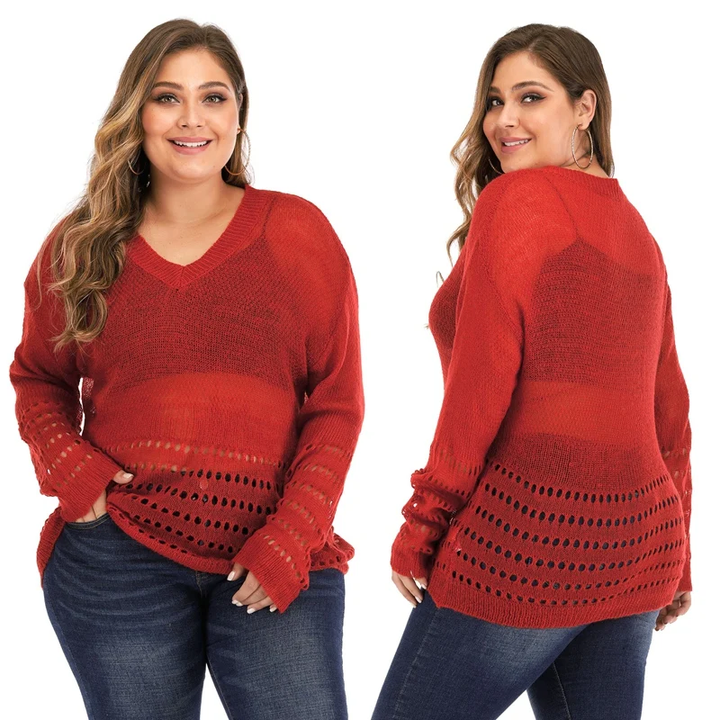 Autumn Women Casual Loose Knitted Sweaters Hollow Out Long Sleeves Knit Thin Pullover
Autumn Women Casual Loose Knitted Sweaters Hollow Out Long Sleeves Knit Thin Pullover