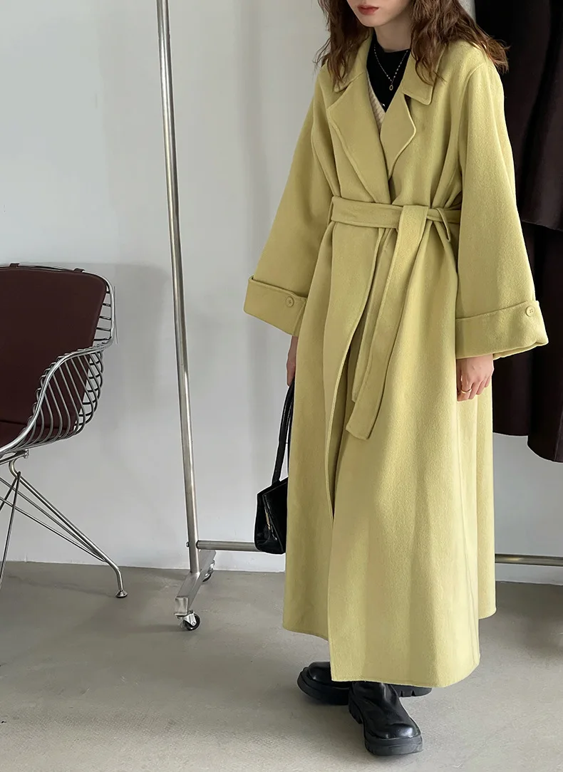 Cashmere Coat Female Vintage Long Coat Female 100% Wool Jacket Women Autumn Winter New Overcoat Women Clothes Belt Abrigos Mujer
Cashmere Coat Female Vintage Long Coat Female 100% Wool Jacket Women Autumn Winter New Overcoat Women Clothes Belt Abrigos Mujer