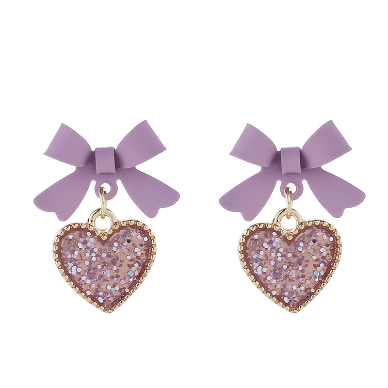 Sweet Temperament Bow-Ring Cute Little Pure And Fresh Love Shaped Earrings With Japanese And Korean Fashion Earrings
Sweet Temperament Bow-Ring Cute Little Pure And Fresh Love Shaped Earrings With Japanese And Korean Fashion Earrings