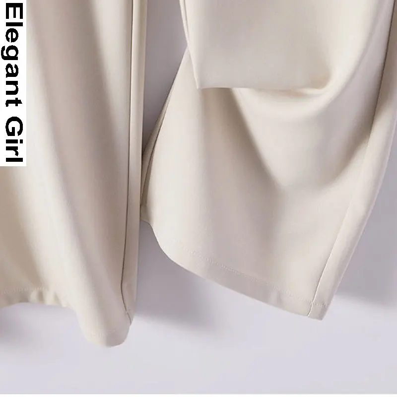 Women's Black High-waist Wide-leg Pants Spring and Summer New Style Draped White Suit Straight-leg Pants Casual Senior Trousers
Women's Black High-waist Wide-leg Pants Spring and Summer New Style Draped White Suit Straight-leg Pants Casual Senior Trousers