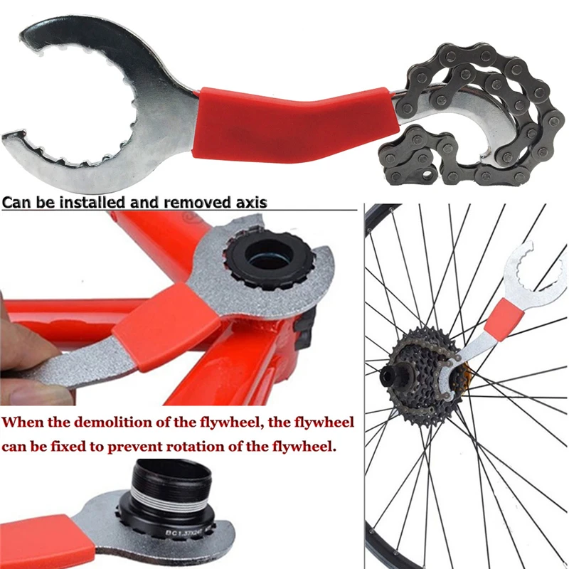 Multifunctional Bicycle Repair Tool Kits MTB Road Bike Tool kit With Middle Axle Flywheel Fixed Wrench Bicycle Chain Tool Set
Multifunctional Bicycle Repair Tool Kits MTB Road Bike Tool kit With Middle Axle Flywheel Fixed Wrench Bicycle Chain Tool Set