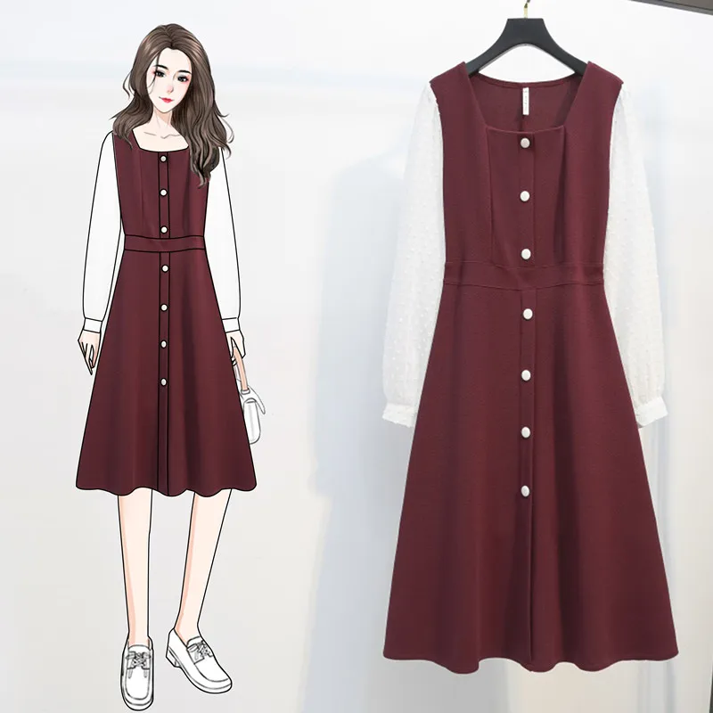 5XL Plus Size Women Elegant Dress Spring 2021 White Chiffon Long Sleeve Patchwork Retro Square Collar Ladies A-Line Midi Dress
5XL Plus Size Women Elegant Dress Spring 2021 White Chiffon Long Sleeve Patchwork Retro Square Collar Ladies A-Line Midi Dress