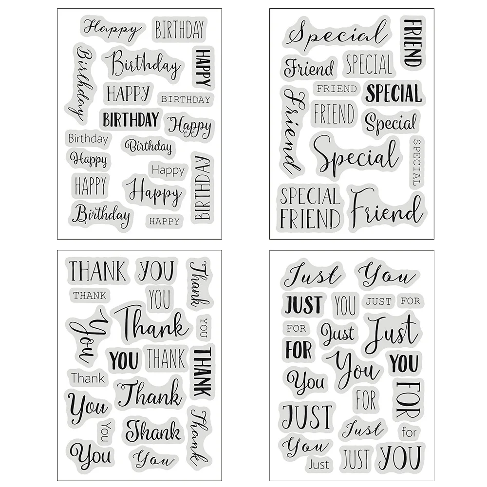 JC Happy Friend Thank You Letters Clear Rubber Stamps Craft Silicone Seals for Scrapbooking Sheet Paper Mold Model Decoration
JC Happy Friend Thank You Letters Clear Rubber Stamps Craft Silicone Seals for Scrapbooking Sheet Paper Mold Model Decoration