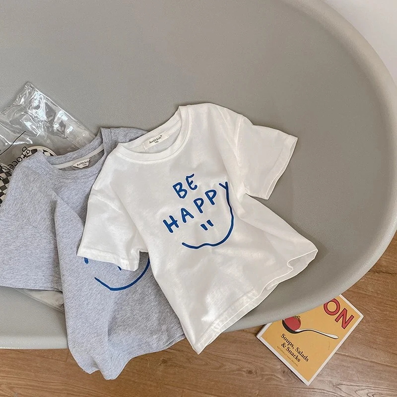 Summer fashion boys letters printing short sleeve T shirts children 2 colors cartoon Tees Tops
Summer fashion boys letters printing short sleeve T shirts children 2 colors cartoon Tees Tops