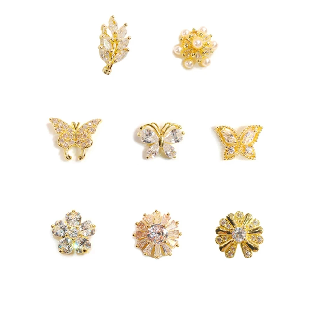 2 Pcs Light luxury Zircon Crystal Alloy Rhinestones Nail Art Butterfly Flower Shaped Decorations Manicure Accessories Tips
2 Pcs Light luxury Zircon Crystal Alloy Rhinestones Nail Art Butterfly Flower Shaped Decorations Manicure Accessories Tips