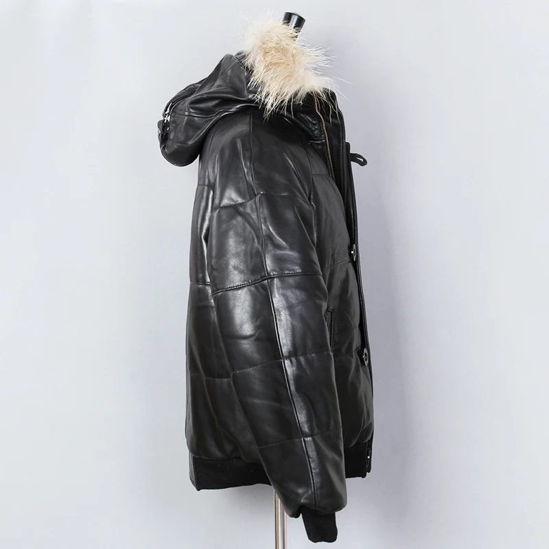 leather down thick jacket men genuine fur hooded winter jacket black sheepskin duck down genuine leather coat for male
leather down thick jacket men genuine fur hooded winter jacket black sheepskin duck down genuine leather coat for male