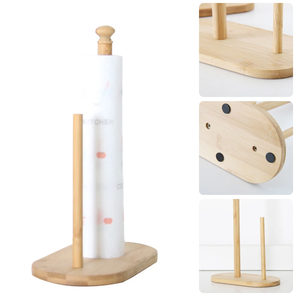 Kitchen Wooden Roll Paper Towel Holder Bathroom Tissue Vertical Stand Napkins Rack Home Kitchen Toilet Storage Accessories
Kitchen Wooden Roll Paper Towel Holder Bathroom Tissue Vertical Stand Napkins Rack Home Kitchen Toilet Storage Accessories