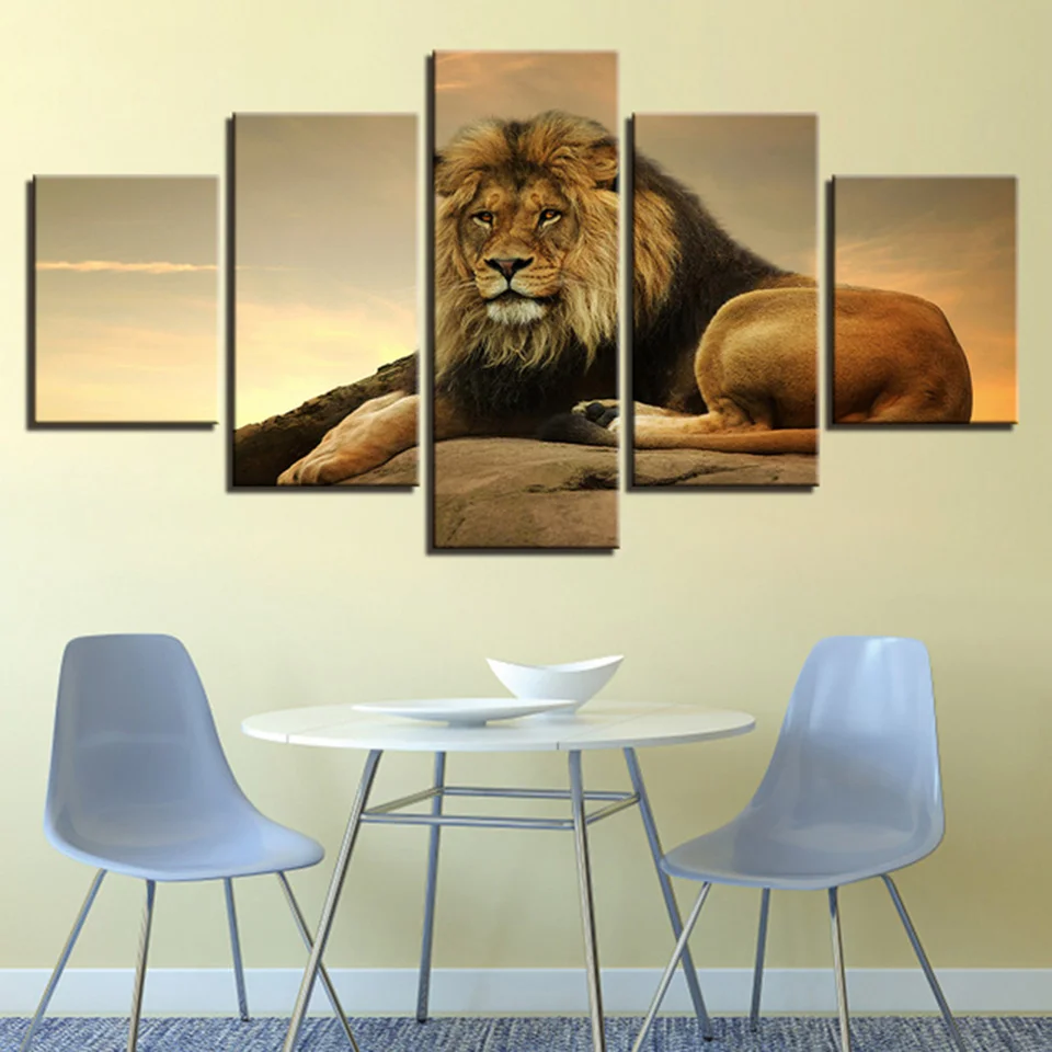 Wall Art Canvas Painting Framework HD Printed Modern 5 Panel Animal Lion For Living Room Pictures Home Decor Modular Painting
Wall Art Canvas Painting Framework HD Printed Modern 5 Panel Animal Lion For Living Room Pictures Home Decor Modular Painting