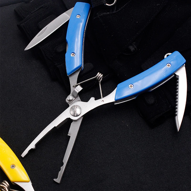 Multifunctional Fishing Plier fish line Cutter Scissors hook remover Camping Secure Pliers Lip Grips Tackle Fish Tools | Спорт и