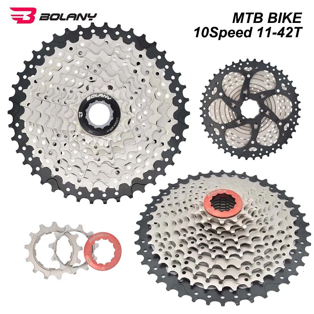 BOLANY MTB Bike Cassettes 10Speed 11-42T gear wheel Freewheel Steel Ultralight Mountain bicycle Sprocket for shimano sram Parts
BOLANY MTB Bike Cassettes 10Speed 11-42T gear wheel Freewheel Steel Ultralight Mountain bicycle Sprocket for shimano sram Parts