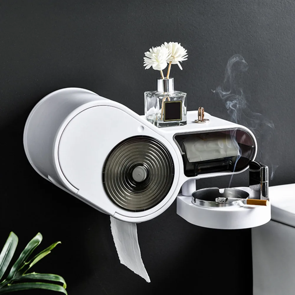 1PC Multi-purpose Waterproof Tissue Box Wall Hanging Paper Roll Box with Ashtray
1PC Multi-purpose Waterproof Tissue Box Wall Hanging Paper Roll Box with Ashtray