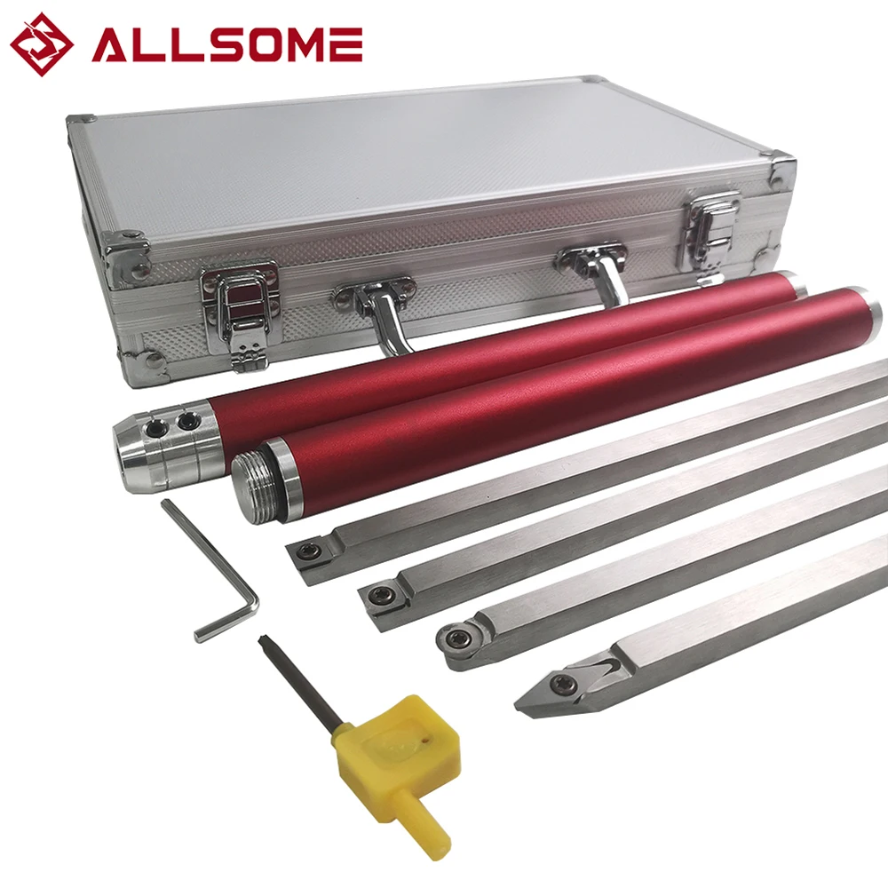 ALLSOME Wood Turning Tool Carbide Insert Cutter with Aluminum Handle Woodturning Chisel Blade for WoodWorking Lathe Machine
ALLSOME Wood Turning Tool Carbide Insert Cutter with Aluminum Handle Woodturning Chisel Blade for WoodWorking Lathe Machine