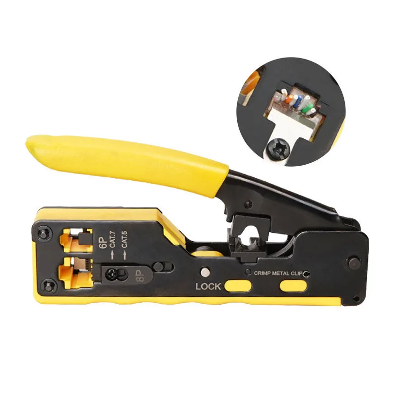 Cat5 Cat6 Cat7 проходят через щипцы для Rj45 Rj12 Rj11 электротехническое оборудование сети соединительные кабели Обжимные Плоскогубцы Ручной инструм...
Cat5 Cat6 Cat7 проходят через щипцы для Rj45 Rj12 Rj11 электротехническое оборудование сети соединительные кабели Обжимные Плоскогубцы Ручной инструм...
