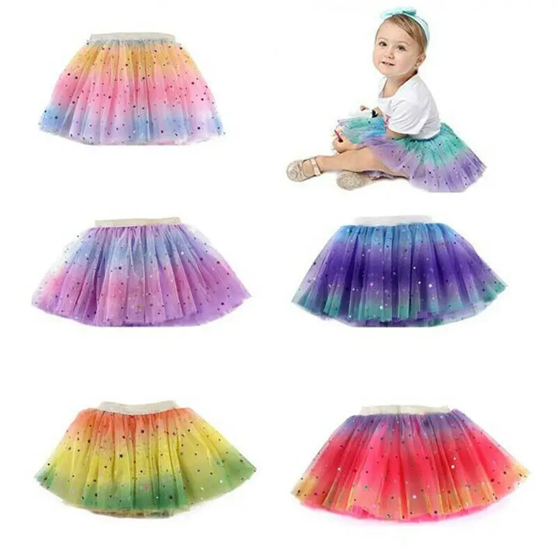 Newborn Girls Sequin Stars Rainbow Tulle Tutu Skirt 3 layers of lining Ballet Dance Party Hen Ballet Tutu Skirts 0-8 Years
Newborn Girls Sequin Stars Rainbow Tulle Tutu Skirt 3 layers of lining Ballet Dance Party Hen Ballet Tutu Skirts 0-8 Years
