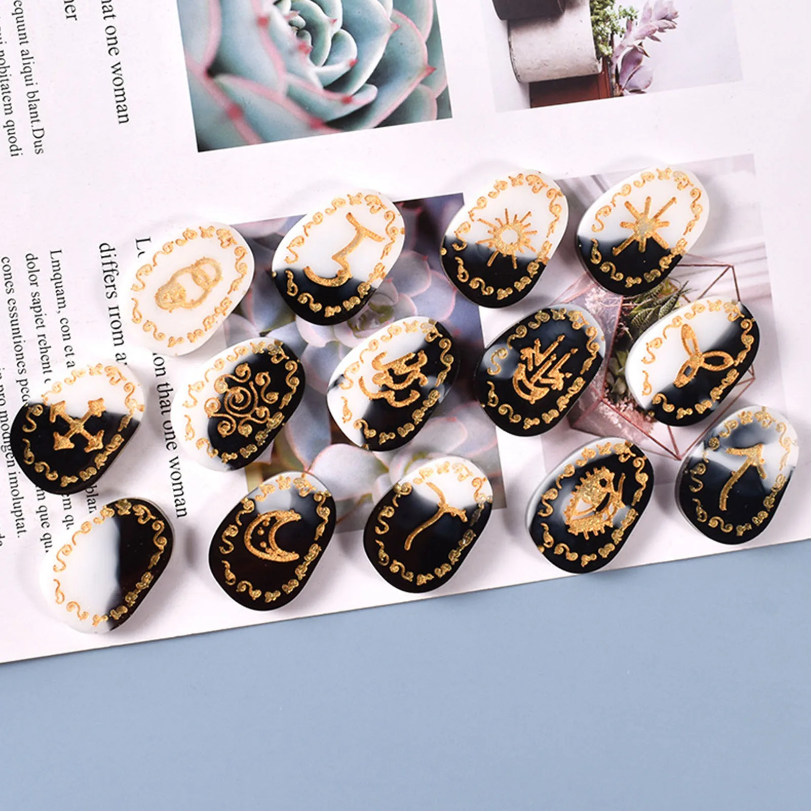 Jewelry Silicone Mould Smooth DIY Pendant Mold Rune Pendant Molds Table Ornaments
Jewelry Silicone Mould Smooth DIY Pendant Mold Rune Pendant Molds Table Ornaments
