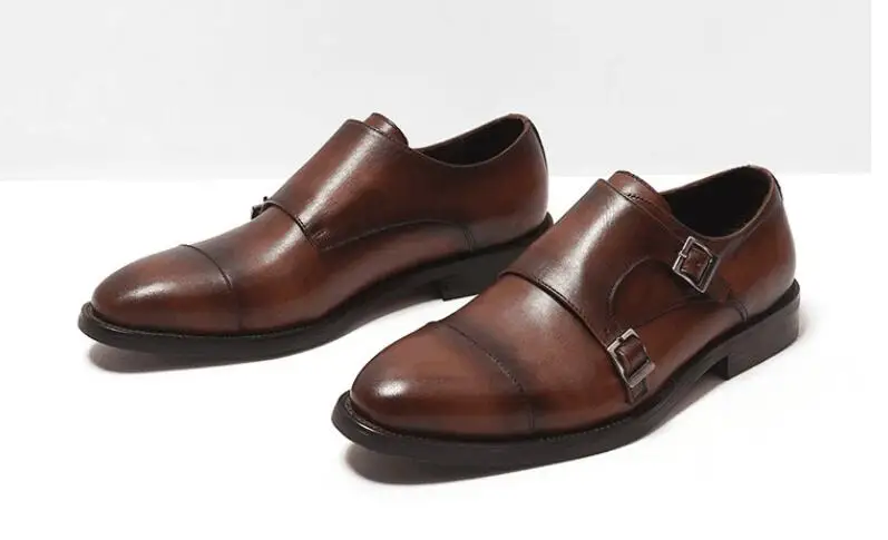 New arrival Handmade Men shoes Retro Formal Buckle wedding shoes Genuine Leather High Quality England Style Monk shoes for men
New arrival Handmade Men shoes Retro Formal Buckle wedding shoes Genuine Leather High Quality England Style Monk shoes for men
