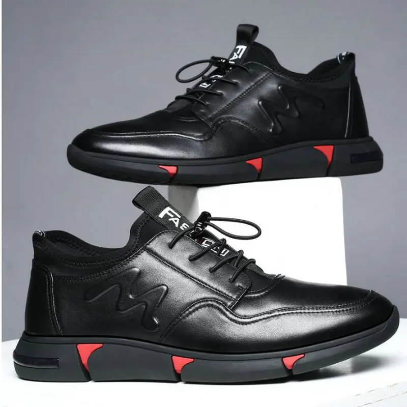 Spring New Men Fashion BLACK Sneakers Men Increase Leather Shoes Men Casual Shoes
Spring New Men Fashion BLACK Sneakers Men Increase Leather Shoes Men Casual Shoes