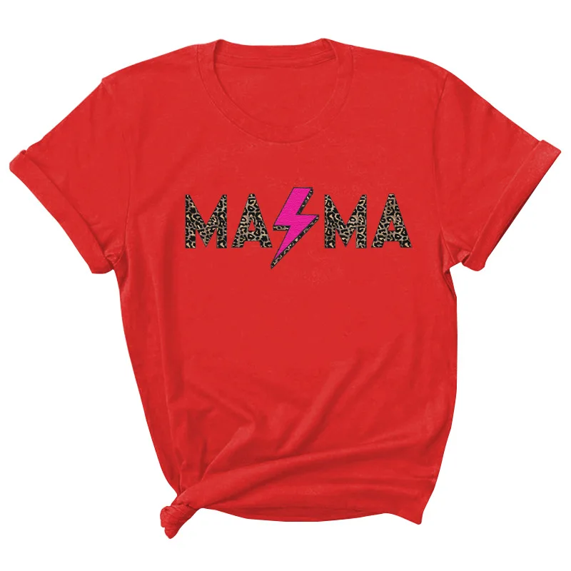 Leopard Mama Letter Print Women T Shirt Short Sleeve ONeck Loose Women Tshirt Ladies Tee Shirt Tops Clothes Camisetas Mujer
Leopard Mama Letter Print Women T Shirt Short Sleeve ONeck Loose Women Tshirt Ladies Tee Shirt Tops Clothes Camisetas Mujer