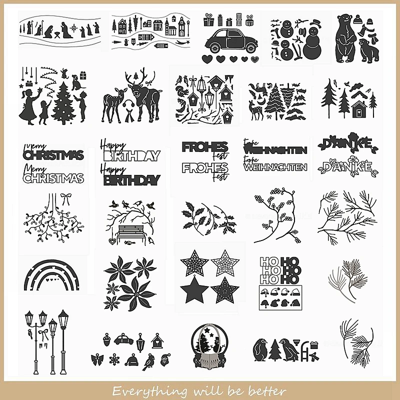 Mix Building Car Winter Snoman Deer Bear Tree Flower Brach Rainbow Metal Cutting Dies for Scrapbook Crafr Decorate Cards Die Cut
Mix Building Car Winter Snoman Deer Bear Tree Flower Brach Rainbow Metal Cutting Dies for Scrapbook Crafr Decorate Cards Die Cut