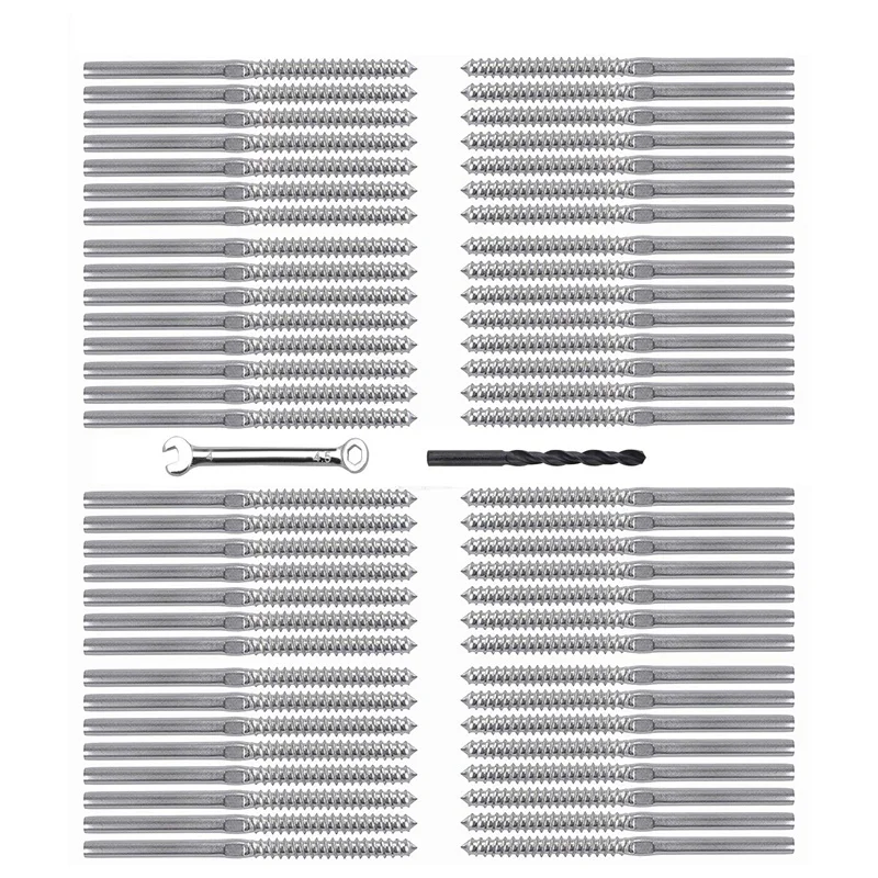 30 Pairs Swage Lag Screws Left & Right for 1/8 Inch Cable Railing Stainless Steel T316 Stair Decking Railing Hardware DIY Wood P
30 Pairs Swage Lag Screws Left & Right for 1/8 Inch Cable Railing Stainless Steel T316 Stair Decking Railing Hardware DIY Wood P