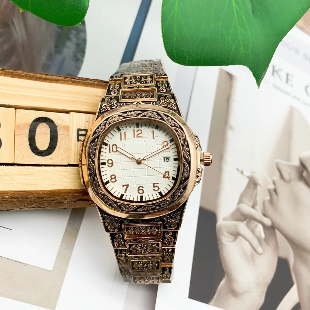 Fashion quartz Man watch men Brand luxury Retro golden stainless steel watches men gold mens watch female reloj hombre
Fashion quartz Man watch men Brand luxury Retro golden stainless steel watches men gold mens watch female reloj hombre