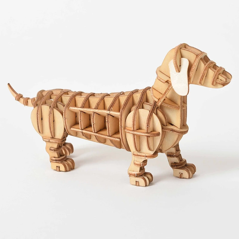 Wooden 3D Puzzle Cute Dog Model Educational Toys Assembly Wood Desk Decoration for Children Kids Gift
Wooden 3D Puzzle Cute Dog Model Educational Toys Assembly Wood Desk Decoration for Children Kids Gift