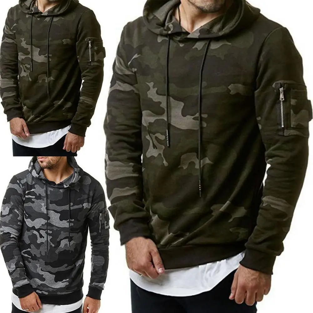 Men's Sweatshirt Hoodie Camouflage Hooded Drawstring Zipper Decoration Fall Hoodie for Daily Wear
Men's Sweatshirt Hoodie Camouflage Hooded Drawstring Zipper Decoration Fall Hoodie for Daily Wear