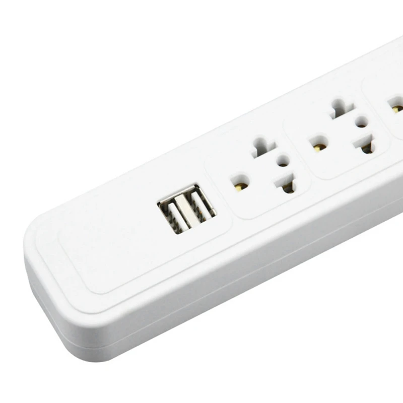 125V Standard Multi-Function Power Socket 5 Outlets with 2 USB Ports 2A 5V Power Strip Extension Adapter US Plug
125V Standard Multi-Function Power Socket 5 Outlets with 2 USB Ports 2A 5V Power Strip Extension Adapter US Plug