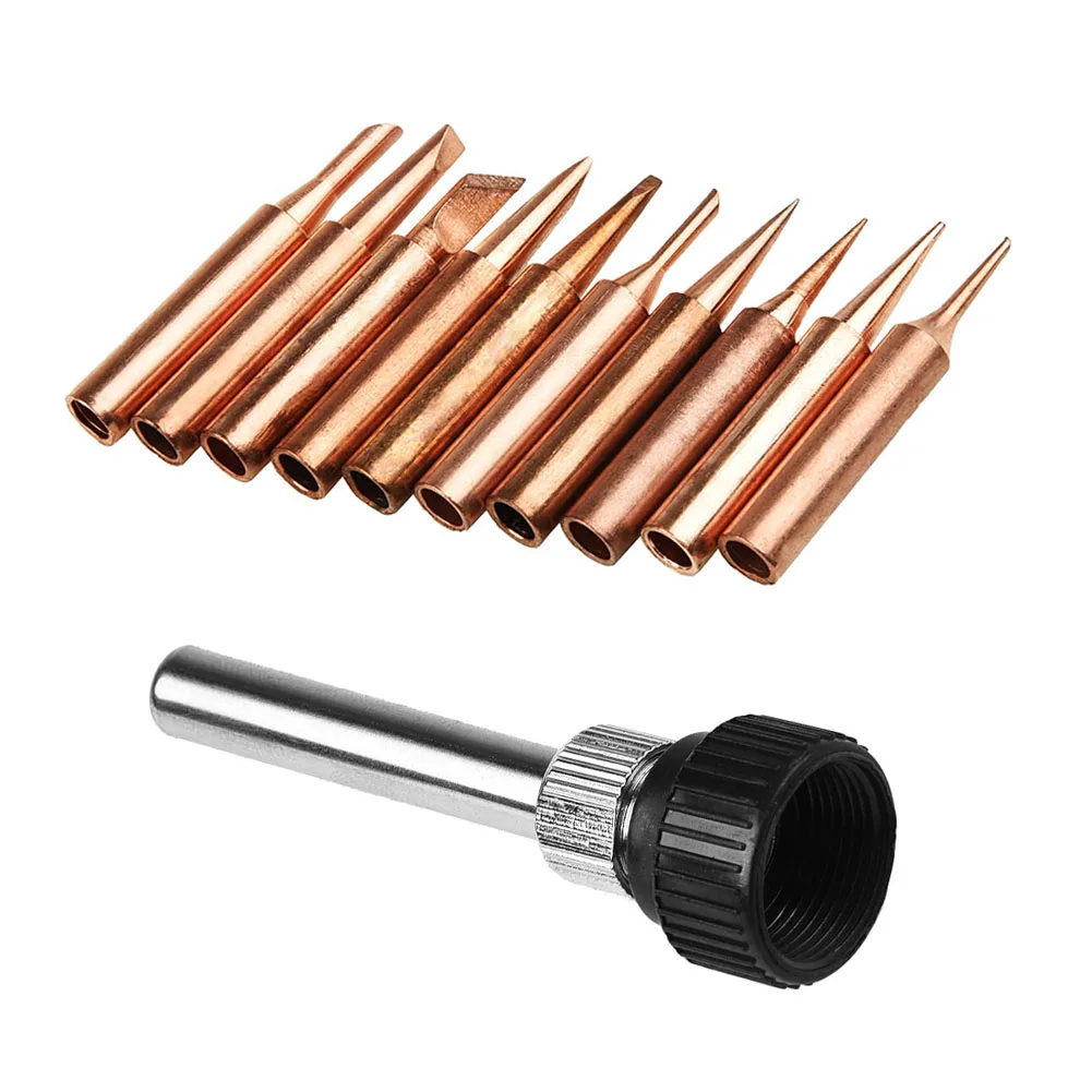 Soldering Iron Tips Tools Kit Welding Equip Replacement Parts 11Pcs Set 900M-T Series Copper Adjustable Temp High Quality
Soldering Iron Tips Tools Kit Welding Equip Replacement Parts 11Pcs Set 900M-T Series Copper Adjustable Temp High Quality