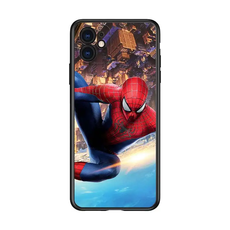 "Человек-паук" для Apple iPhone 12 Pro Max Мини 11 XS X XR 6S 6 7 8 плюс 5S SE2020 мягкий чехол задней