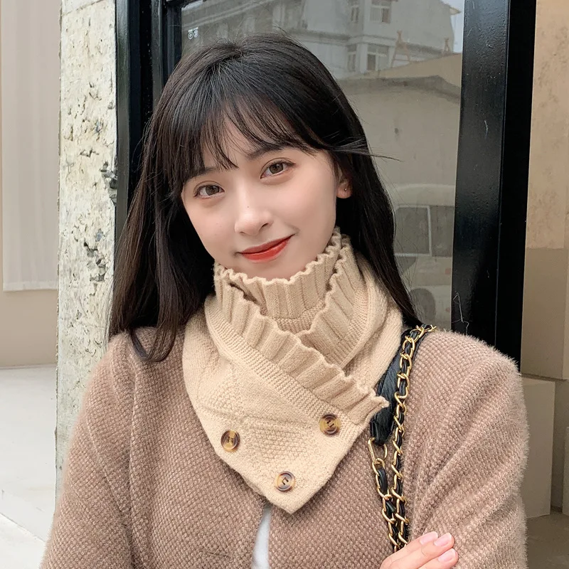 Winter Women's Fake Collar Shawl Casual Solid Color Knitted Bib Warm Neckwear Shirt Detachable Collar Ladies False Collar
Winter Women's Fake Collar Shawl Casual Solid Color Knitted Bib Warm Neckwear Shirt Detachable Collar Ladies False Collar