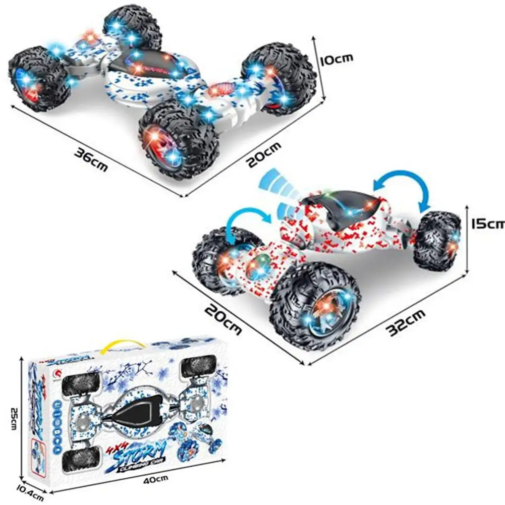 1:12 2.4GHz 4WD 10CH Double Side RC Stunt Car Gesture Sensor Watch Control Deformable Electric Car All-Terrain RC Car with LED
1:12 2.4GHz 4WD 10CH Double Side RC Stunt Car Gesture Sensor Watch Control Deformable Electric Car All-Terrain RC Car with LED