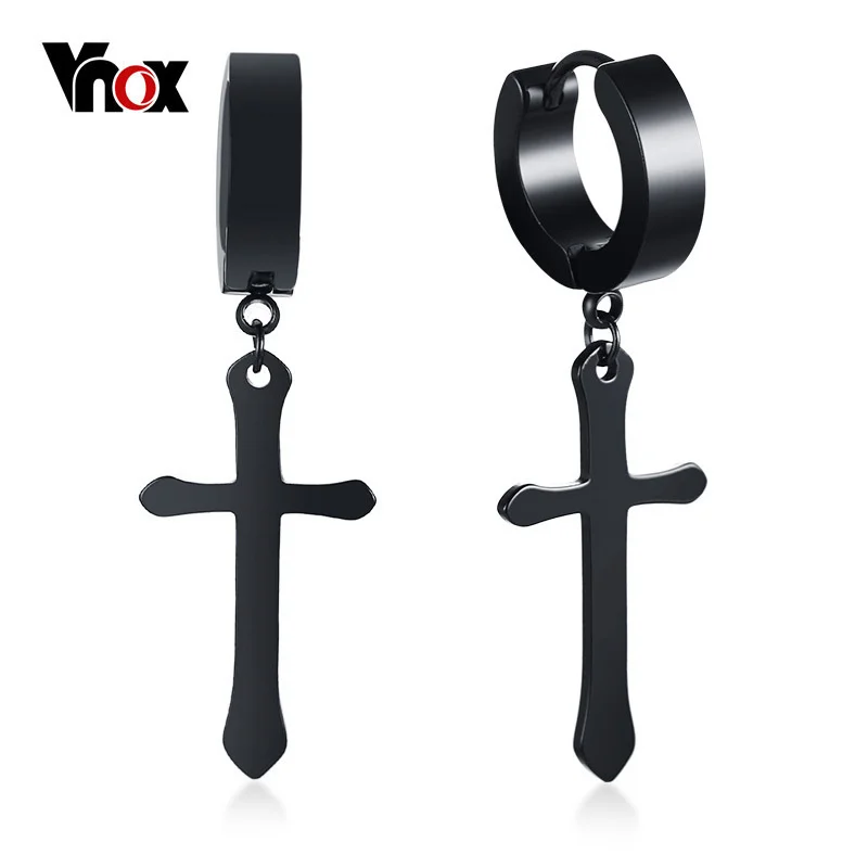 Vnox Classic Cross Earrings for Women Men Stainless Steel Dangle Earrings Brincos Black Gold Tone 3 Colors Option
Vnox Classic Cross Earrings for Women Men Stainless Steel Dangle Earrings Brincos Black Gold Tone 3 Colors Option