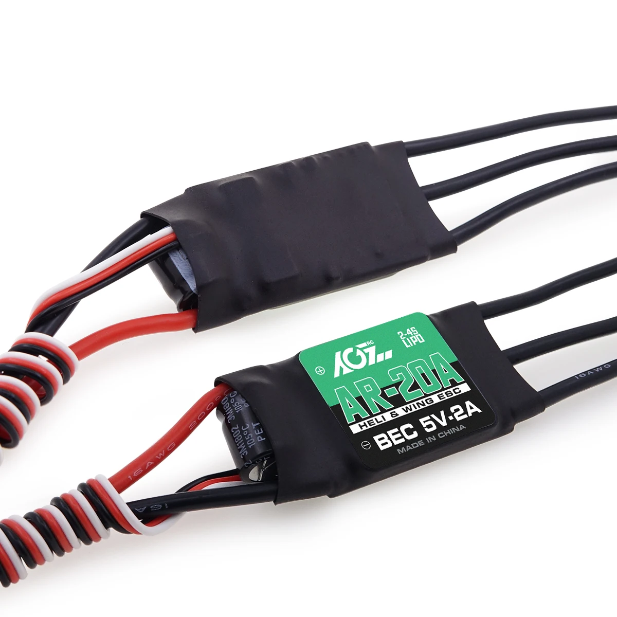 AGFRC AR-20A Brushless ESC Electronic Speed Controller For BEC Quadcopter Fixed Wing Aircraft 2-4S Lipo With BEC 5V 2A
AGFRC AR-20A Brushless ESC Electronic Speed Controller For BEC Quadcopter Fixed Wing Aircraft 2-4S Lipo With BEC 5V 2A