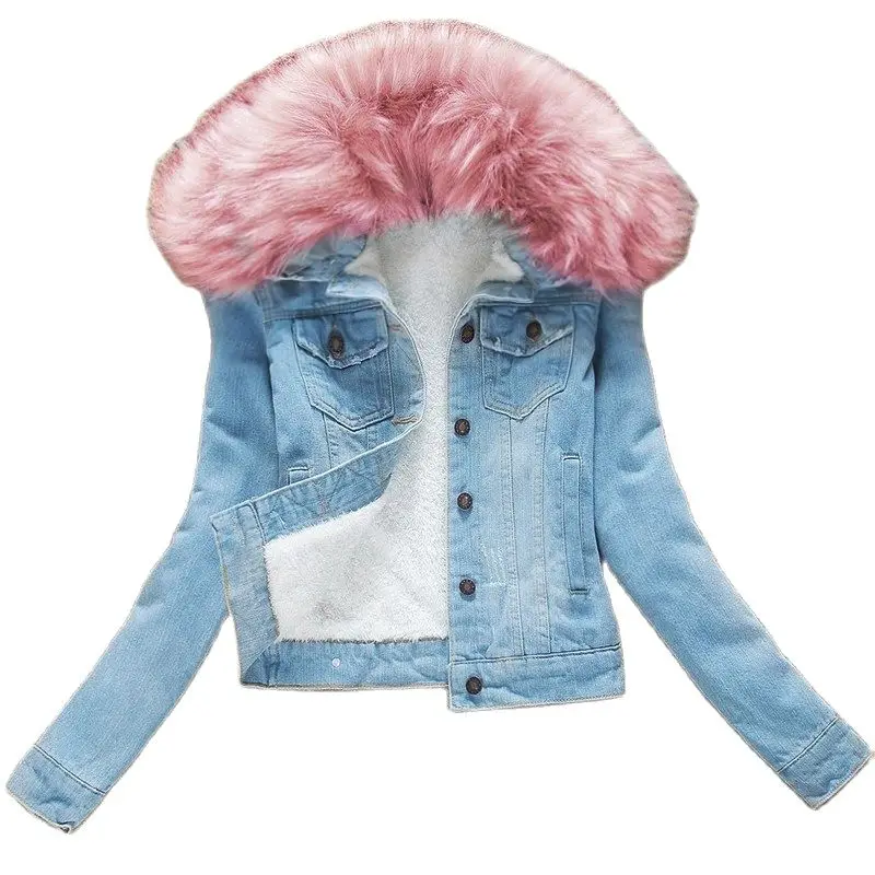 Winter New Product Denim Ladies Jacket Slim Plus Velvet Thicken Removable Fur Collar Denim Female Cotton Clothes Women's Jacket
Winter New Product Denim Ladies Jacket Slim Plus Velvet Thicken Removable Fur Collar Denim Female Cotton Clothes Women's Jacket